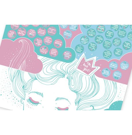 Скретч-постер «100 Дел настоящей девочки «Oh my look edition» (русский язык) в тубусе