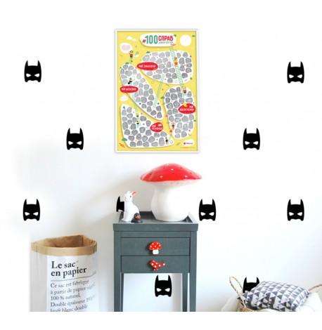 Детский скретч-постер #100 Дел Junior edition (украинский язык) в тубусе