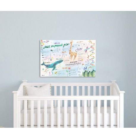 Бебипостер «Мой первый год» (украинский язык) в тубусе