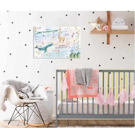 Бебипостер «Мой первый год» (украинский язык) в тубусе