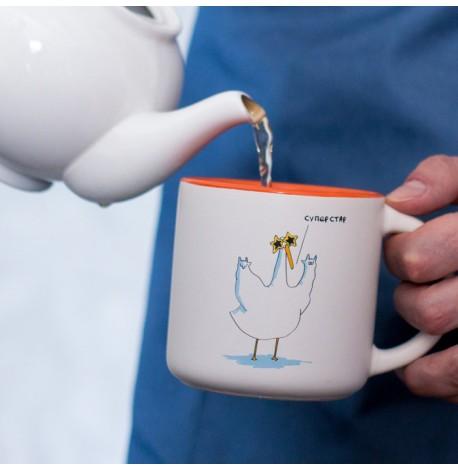 Кружка з Гусьом «Суперстар» (350 мл) orange