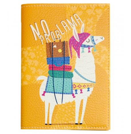 Обкладинка для паспорта No prob lama