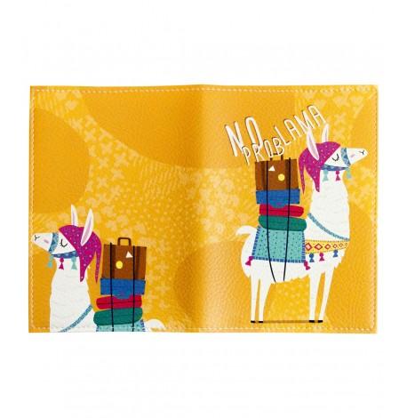 Обкладинка для паспорта No prob lama