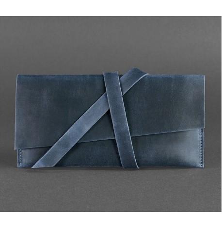 Кожаный тревел-кейс 1.2 (темно-синий) кожа Crazy Horse