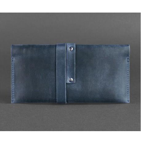 Кожаный тревел-кейс 1.2 (темно-синий) кожа Crazy Horse