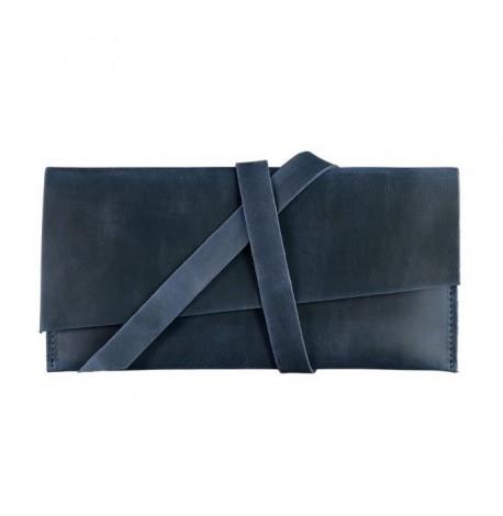 Кожаный тревел-кейс 1.2 (темно-синий) кожа Crazy Horse