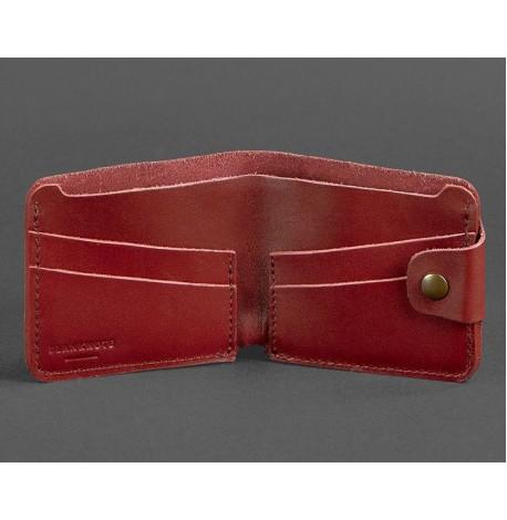 Портмоне из натуральной кожи 4.3 (бордовое)