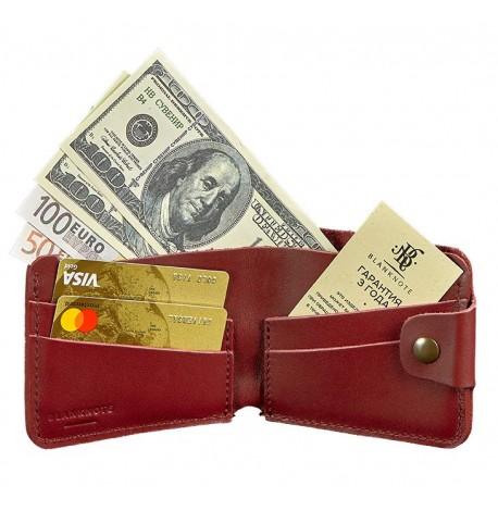 Портмоне из натуральной кожи 4.3 (бордовое)