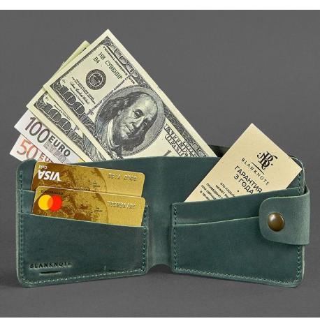 Портмоне з натуральної шкіри 4.3 (зелене)