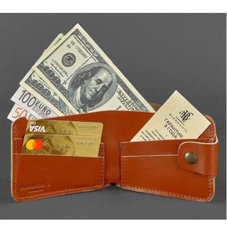 Портмоне з натуральної шкіри 4.3 (світло-коричневе)