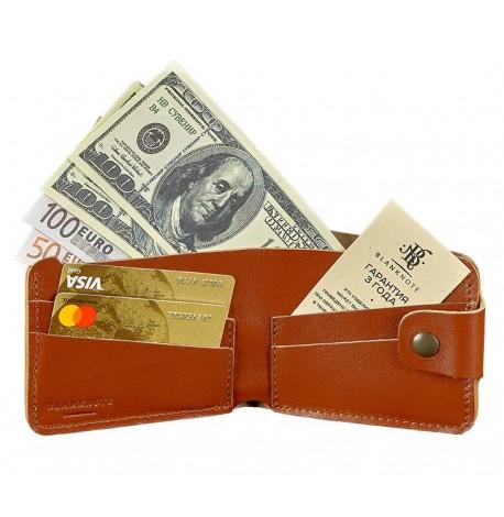 Портмоне з натуральної шкіри 4.3 (світло-коричневе)