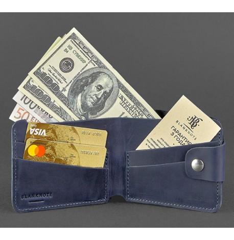 Портмоне з натуральної шкіри 4.3 (синє)