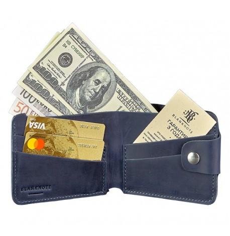 Портмоне з натуральної шкіри 4.3 (синє)
