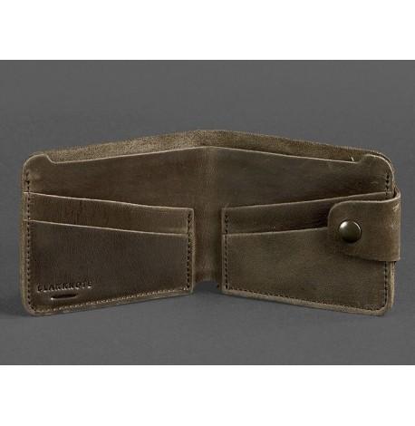 Портмоне з натуральної шкіри 4.3 (темно-коричневе)