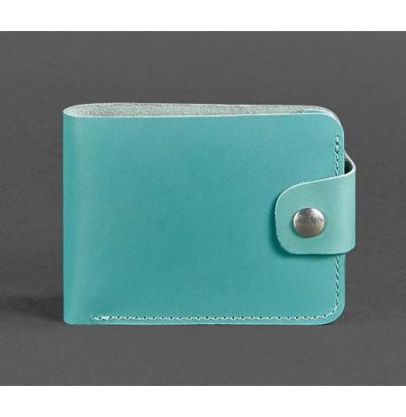 Портмоне з натуральної шкіри 4.3 (бірюзове)