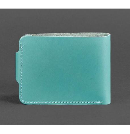 Портмоне з натуральної шкіри 4.3 (бірюзове)