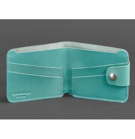 Портмоне з натуральної шкіри 4.3 (бірюзове)
