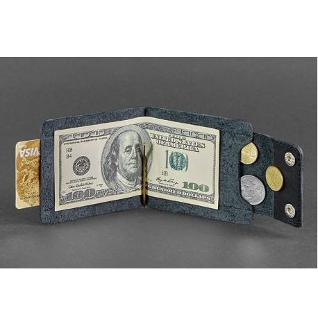 Зажим для грошей шкіряний 10.0 (чорний) шкіра Krast