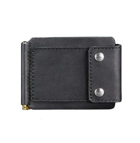 Зажим для грошей шкіряний 10.0 (чорний) шкіра Krast