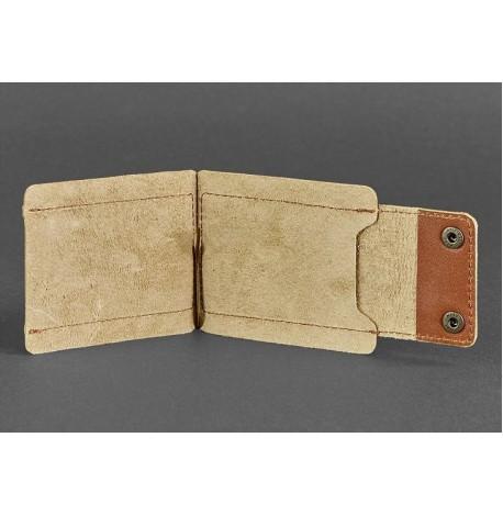 Зажим для денег кожаный 10.0 (светло-коричневый)