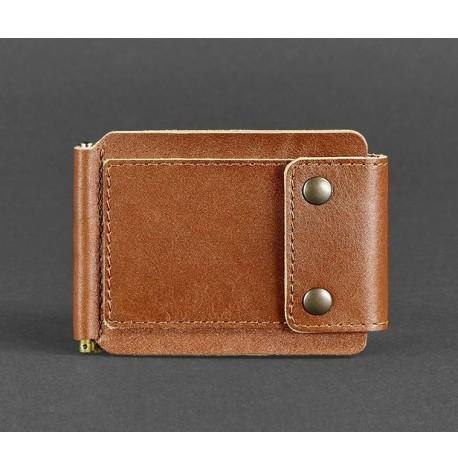 Зажим для денег кожаный 10.0 (светло-коричневый)