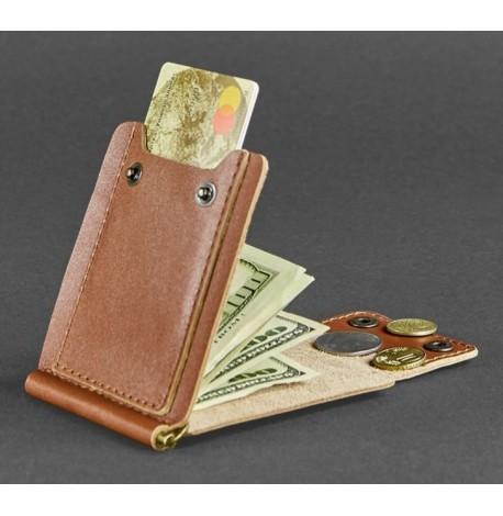 Зажим для денег кожаный 10.0 (светло-коричневый)