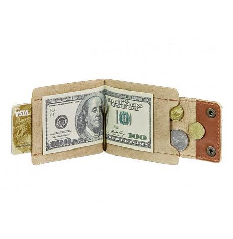 Зажим для денег кожаный 10.0 (светло-коричневый)
