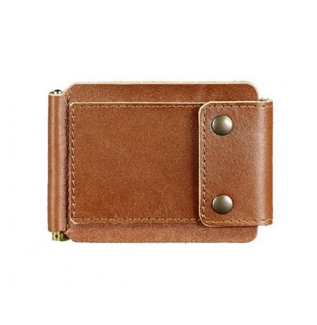 Зажим для денег кожаный 10.0 (светло-коричневый)