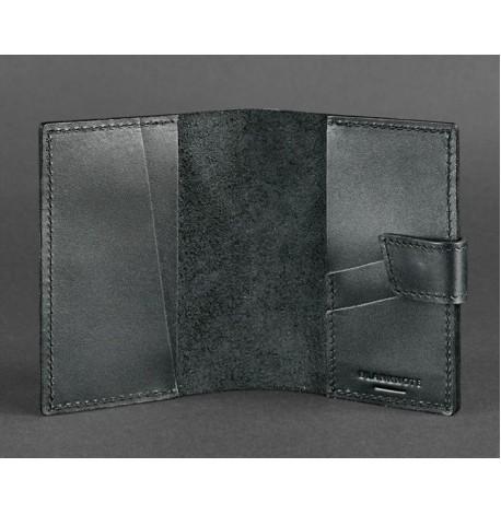 Обложка для паспорта из кожи 4.0 (черная)