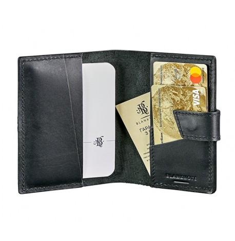 Обложка для паспорта из кожи 4.0 (черная)