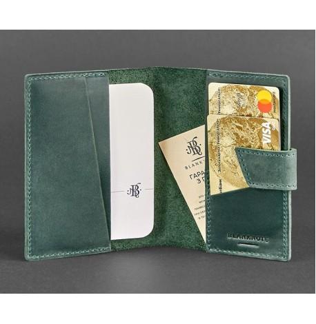 Обкладинка для паспорта зі шкіри 4.0 (зелена)