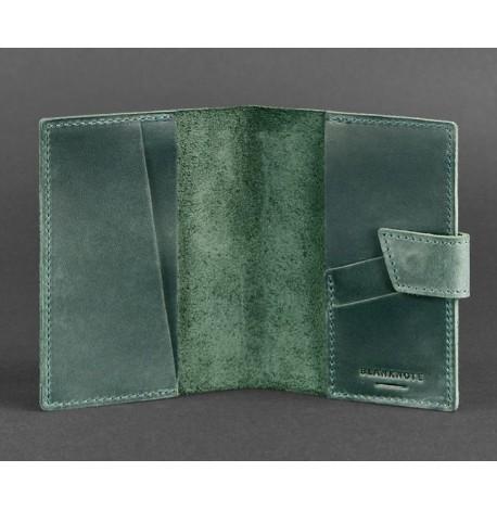 Обкладинка для паспорта зі шкіри 4.0 (зелена)