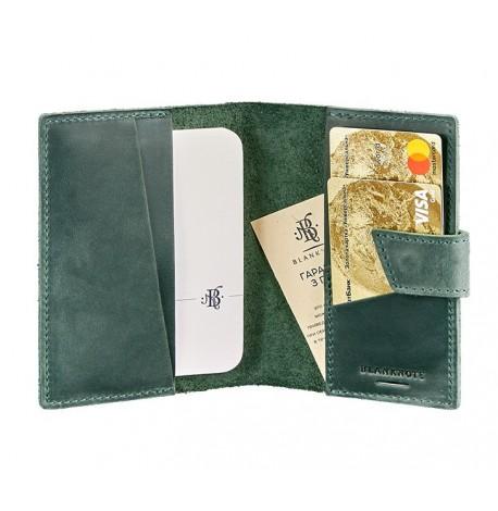Обкладинка для паспорта зі шкіри 4.0 (зелена)