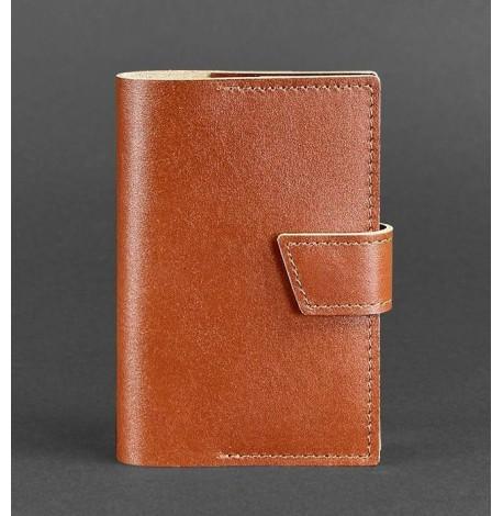 Обкладинка для паспорта зі шкіри 4.0 (світло-коричнева)