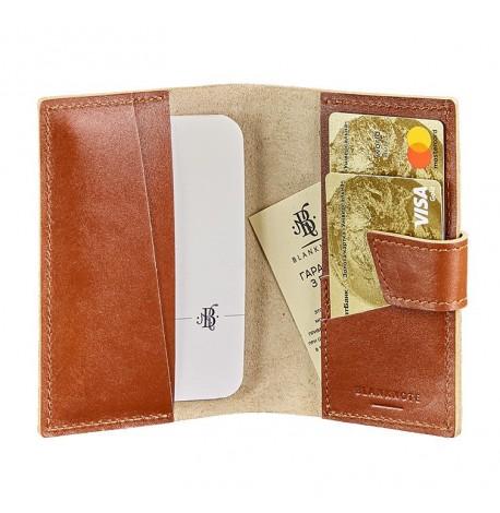Обкладинка для паспорта зі шкіри 4.0 (світло-коричнева)