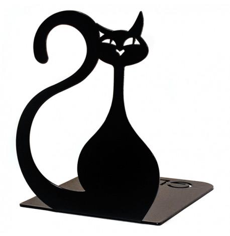 Упор для книг Glozis Black Cat (черный)