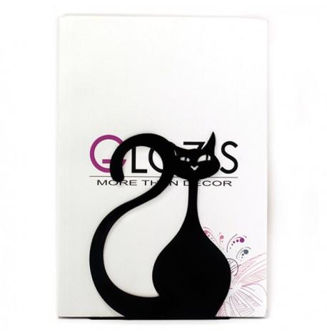 Упор для книг Glozis Black Cat (черный)