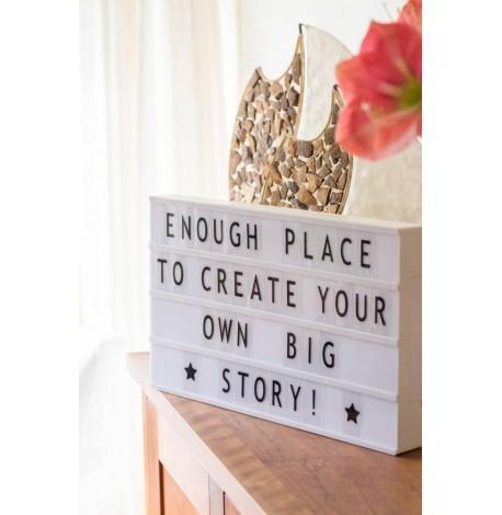 Світильник лайтбокс з буквами LEDR А3 (крем)