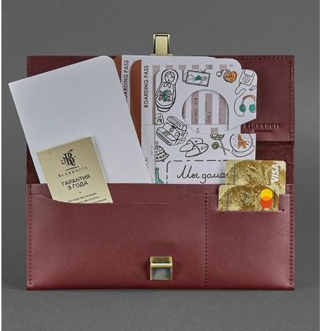 Шкіряний тревел-кейс Journey 2.0 (бордовий) шкіра Krast