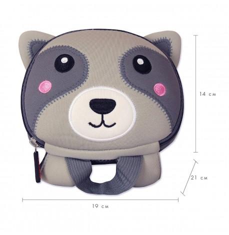 Дитячий рюкзак з повідцем "Єнот"