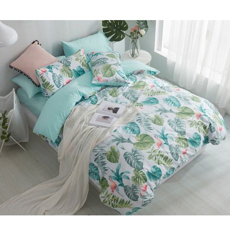 Полуторный комплект постельного белья Tropical Paradise (хлопок)