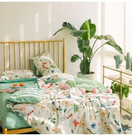 Комплект постельного белья Foxes in the Grass (двуспальный-евро)