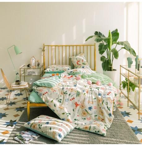 Комплект постельного белья Foxes in the Grass (двуспальный-евро)