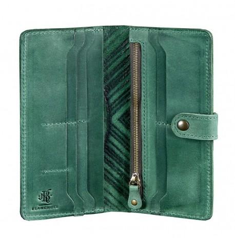 Портмоне из натуральной кожи  7.0 "Инди" (зеленое)