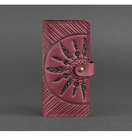 Портмоне з натуральної шкіри 7.0 "Інді" (бордове)