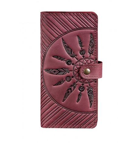 Портмоне з натуральної шкіри 7.0 "Інді" (бордове)
