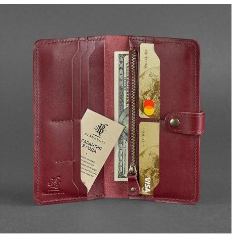 Портмоне из натуральной кожи 7.0 (бордовое)