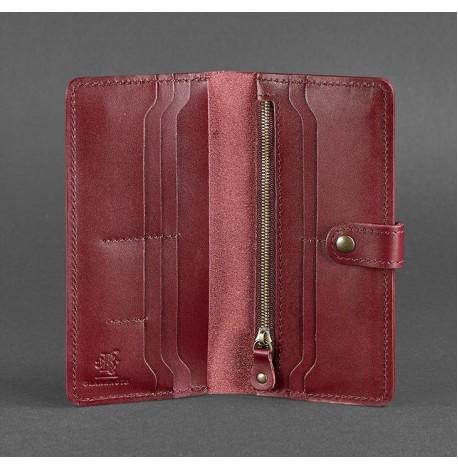 Портмоне из натуральной кожи 7.0 (бордовое)