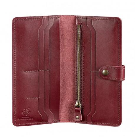 Портмоне из натуральной кожи 7.0 (бордовое)
