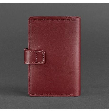 Обложка для паспорта из кожи 3.0 (бордовая)
